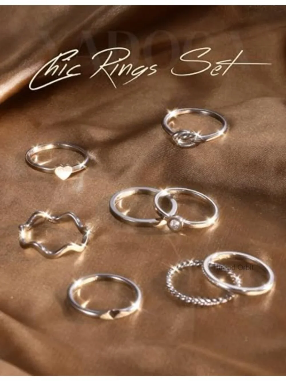 Stainless Steel Stackable Rings 8pcs 2MM Thin Stacking Thumb Ring Set Size 5-11